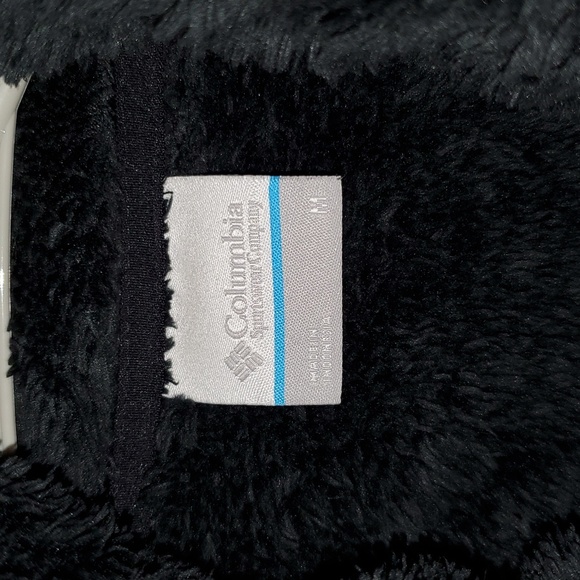 Black Poly-Fleece Columbia Jacket Medium - Picture 3 of 5